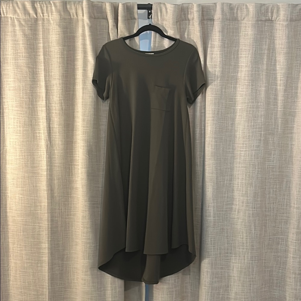 Elegant Olive Green Women's Dress